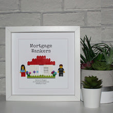Load image into Gallery viewer, New home, New frame - personalised lego frame in white

