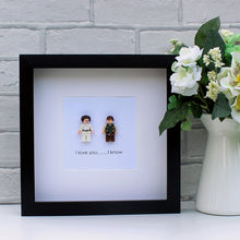 Load image into Gallery viewer, Star Wars I Love you ... I know - black boxed frame