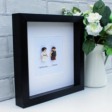Load image into Gallery viewer, Star Wars I Love you ... I know - black frame