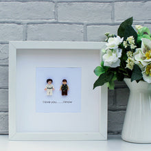 Load image into Gallery viewer, Star Wars I Love you ... I know - white boxed frame