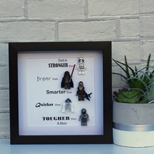 Load image into Gallery viewer, Star Wars Lego Minifigure black frame