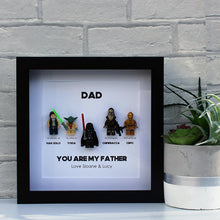 Load image into Gallery viewer, Star Wars You are my father - Minifigure black frame
