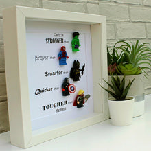 Load image into Gallery viewer, Superhero Lego Minifigure frame