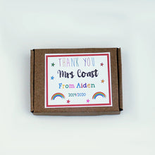 Load image into Gallery viewer, Thank you gift personalised lego keyring box