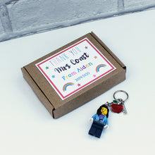 Load image into Gallery viewer, Thank you teachers gift personalised lego keyring &amp; box
