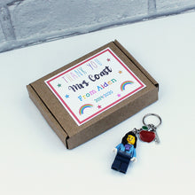 Load image into Gallery viewer, Thank you teachers gift personalised lego keyring & box