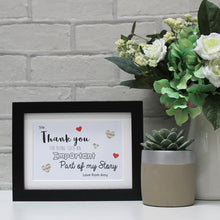 Load image into Gallery viewer, Thank you print in a black frame