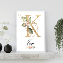 Load image into Gallery viewer, Personalised initial name print