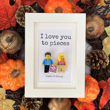 Load image into Gallery viewer, I love you to pieces white frame