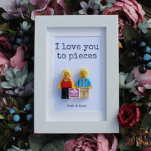 Load image into Gallery viewer, I love you to pieces white frame