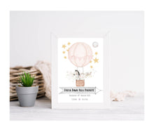 Load image into Gallery viewer, Personalised Newborn Baby animal Print