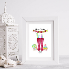 Load image into Gallery viewer, Thank you - Teachers Wellie Boot Picture Frame
