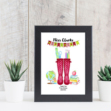 Load image into Gallery viewer, Thank you - Teachers Wellie Boot Picture Frame
