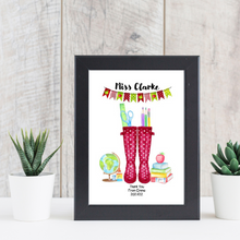 Load image into Gallery viewer, Thank you - Teachers Wellie Boot Picture Frame