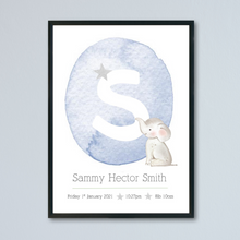 Load image into Gallery viewer, Personalised Newborn Elephant Print