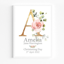 Load image into Gallery viewer, Personalised Christening Print