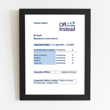 Load image into Gallery viewer, End of term Teachers Ofsted Report