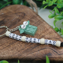 Load image into Gallery viewer, Personalised Lego Yoda Keyring