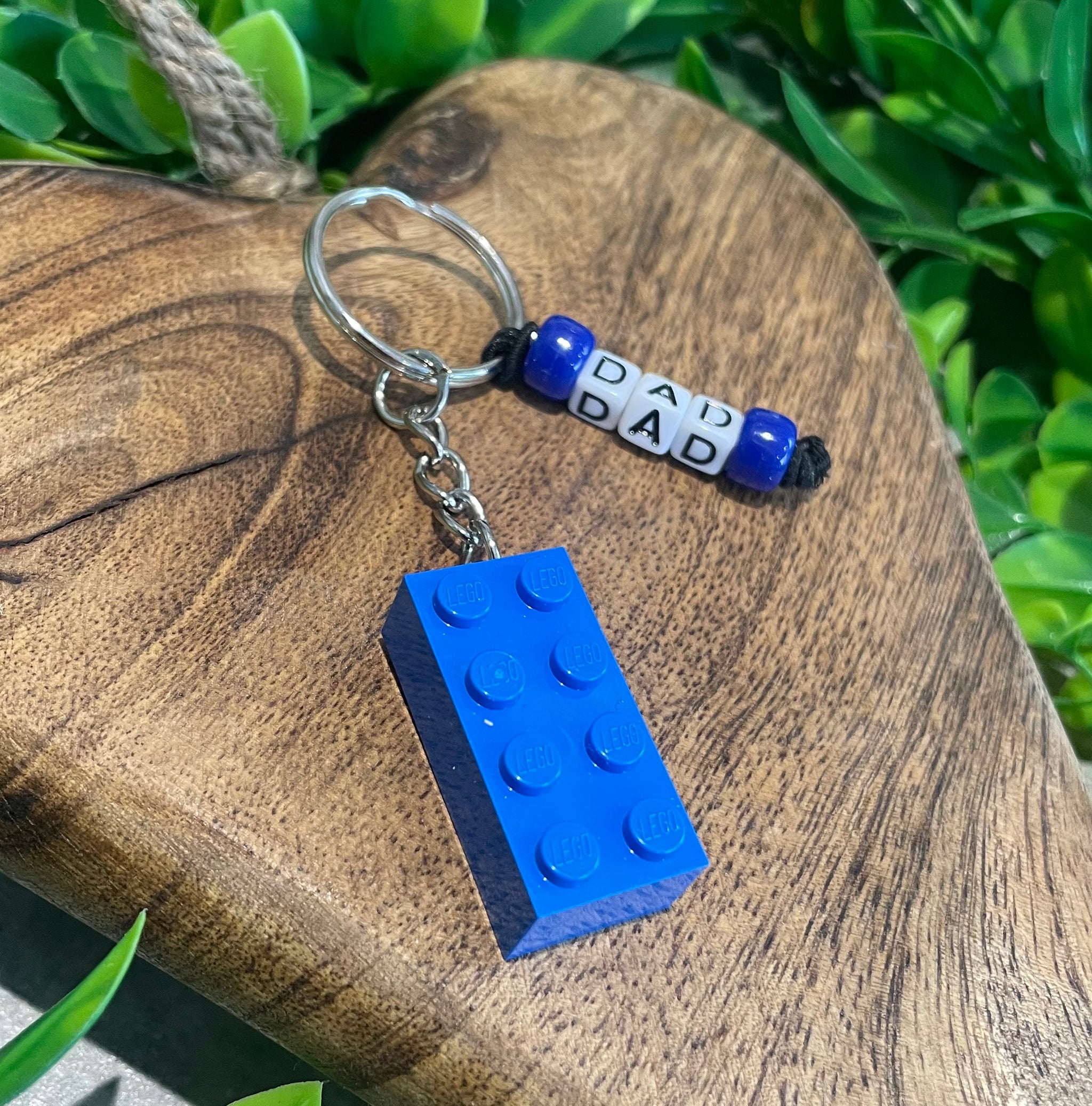 Personalised LEGO Brick Keyring for Dad Mrs Crazy Creations