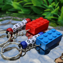 Load image into Gallery viewer, Personalised LEGO® Brick Keyring for Dad
