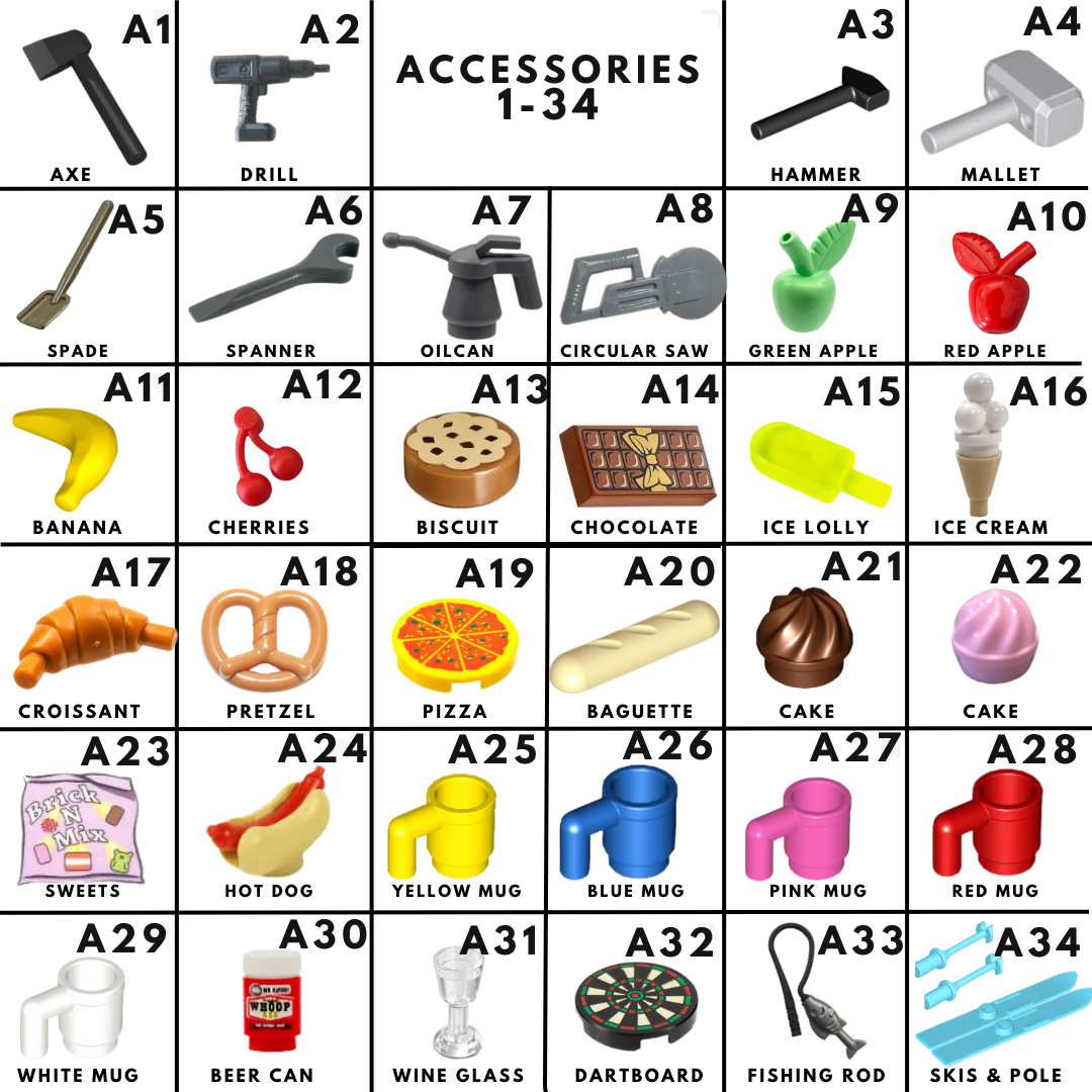 Lego Food Lego Minifigure Accessories 100 Official LEGO Minifigure