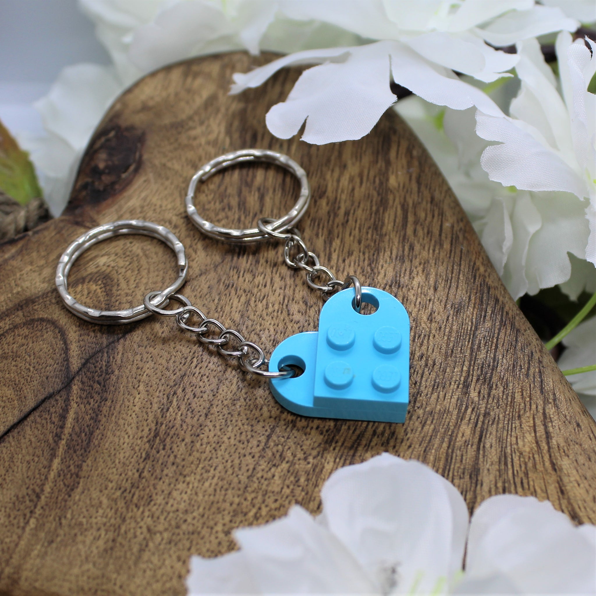 Personalised LEGO Love Heart Keyring for Mum Mrs Crazy Creations