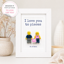 Load image into Gallery viewer, I love you to pieces LEGO® Frame
