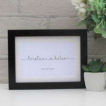 Load image into Gallery viewer, Personalised Valentines Print &amp; Frame
